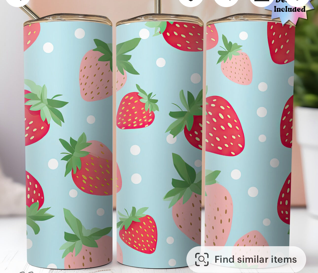 Strawberry Custom Tumbler